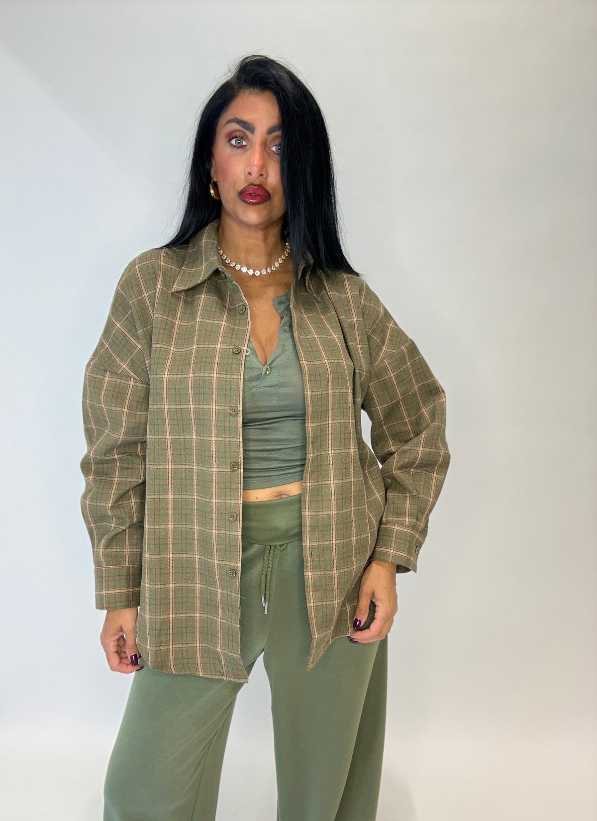 CAMICIA  TRENDY (Jh9005verde)