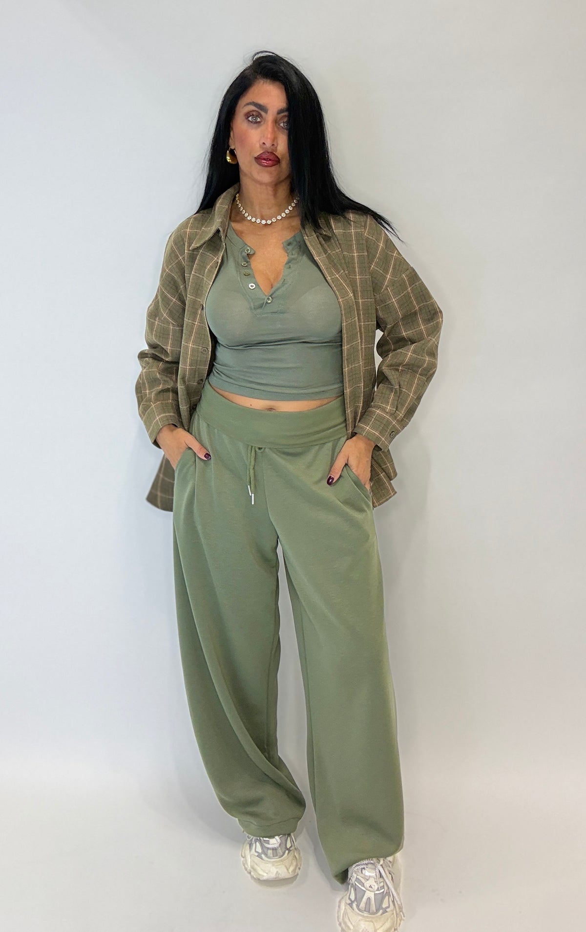 CAMICIA  TRENDY (Jh9005verde)