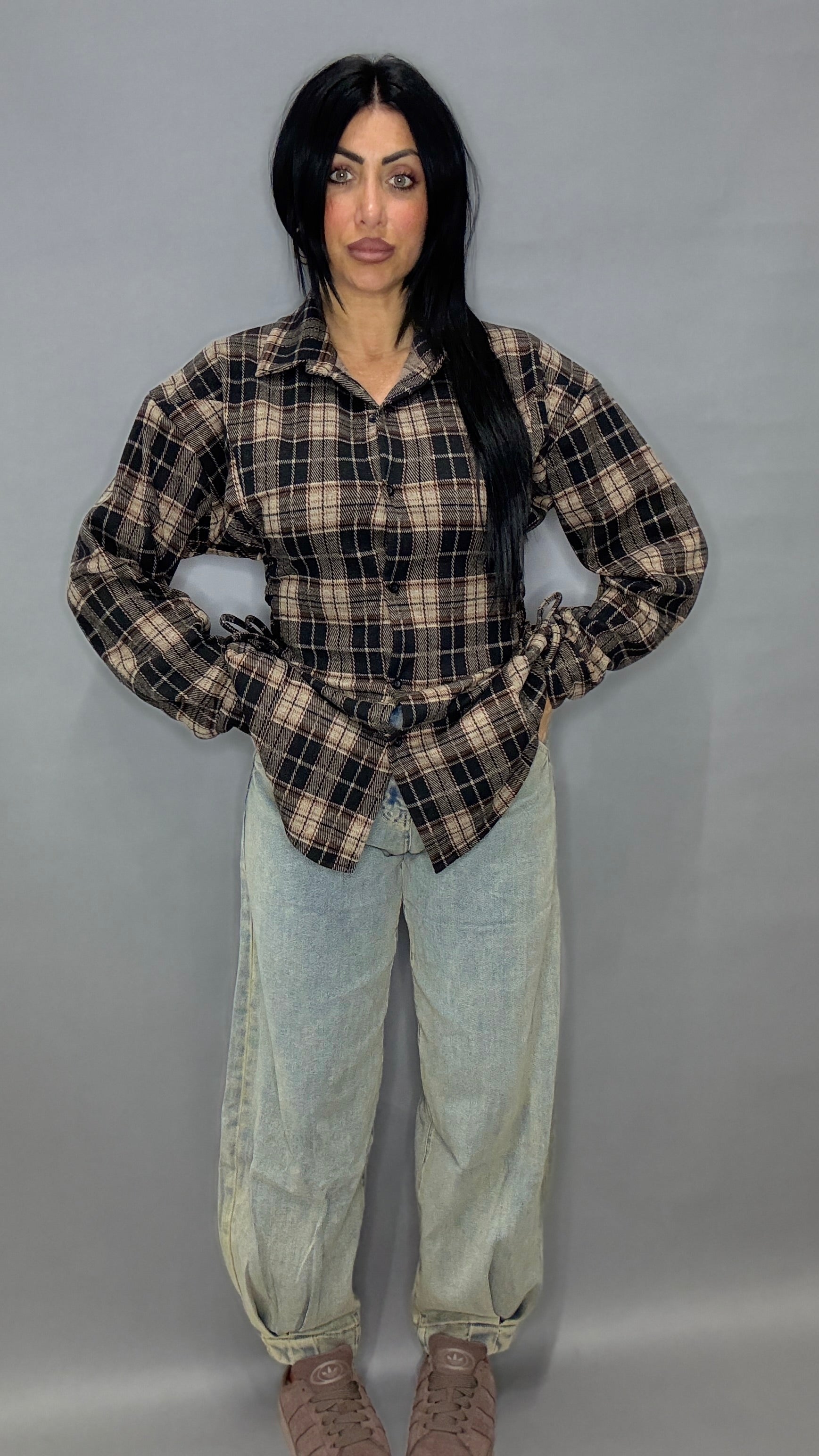 CAMICIA LACE PLAID (A167-2)