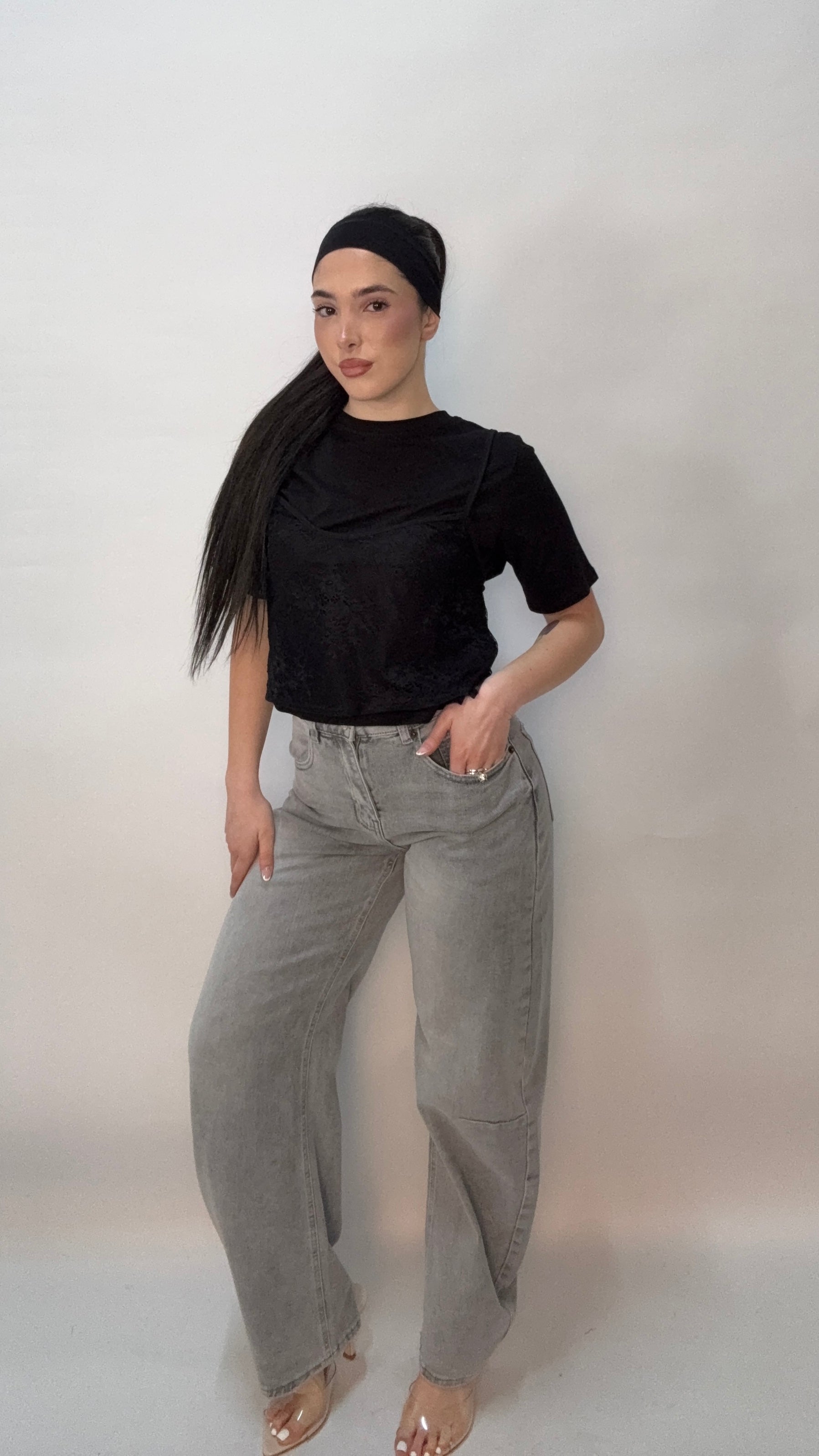 DENIM BALLOON GREY(JA21-1)