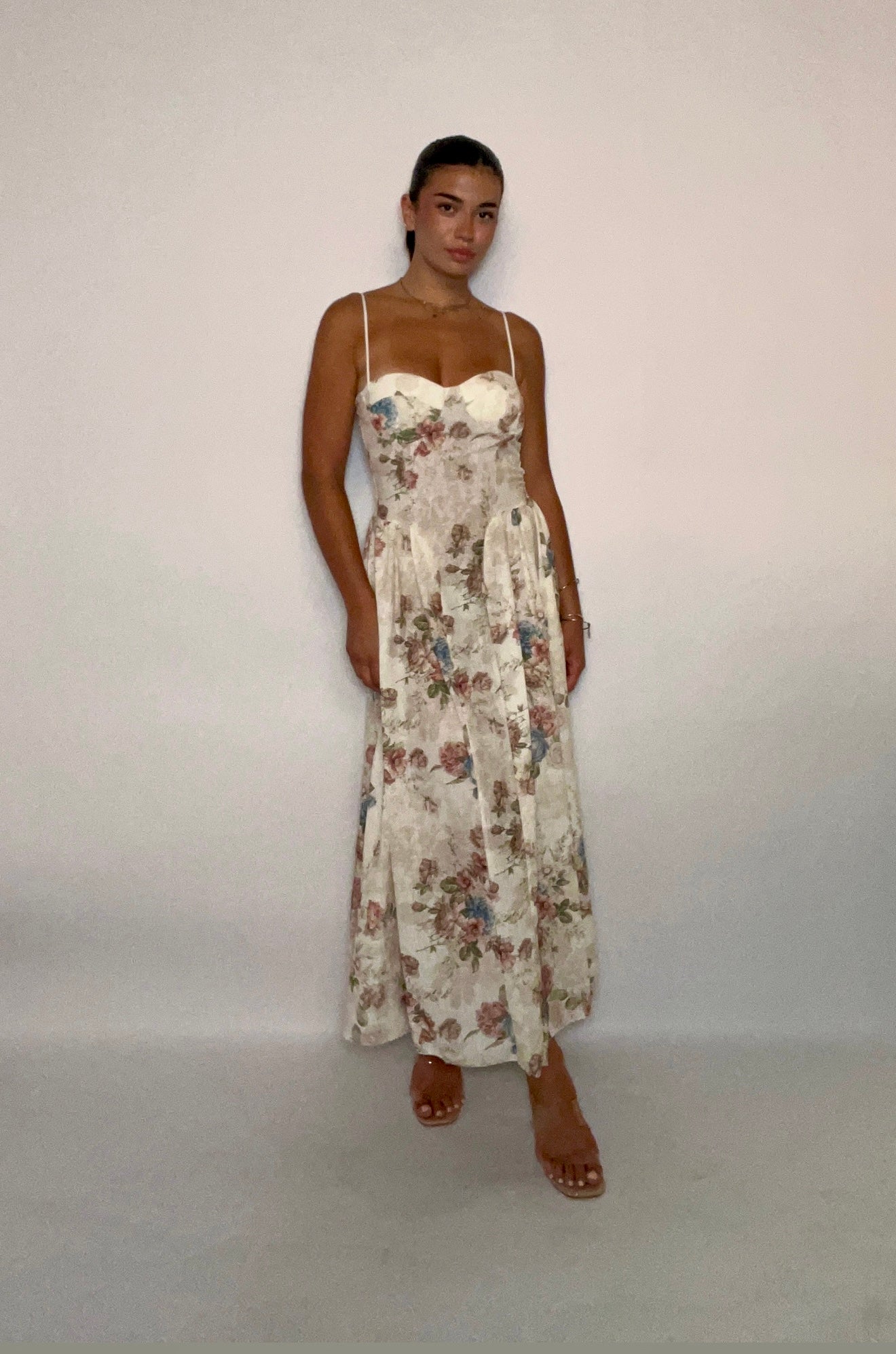 ABITO SUMMER FLOWERS (5185BIANCO )