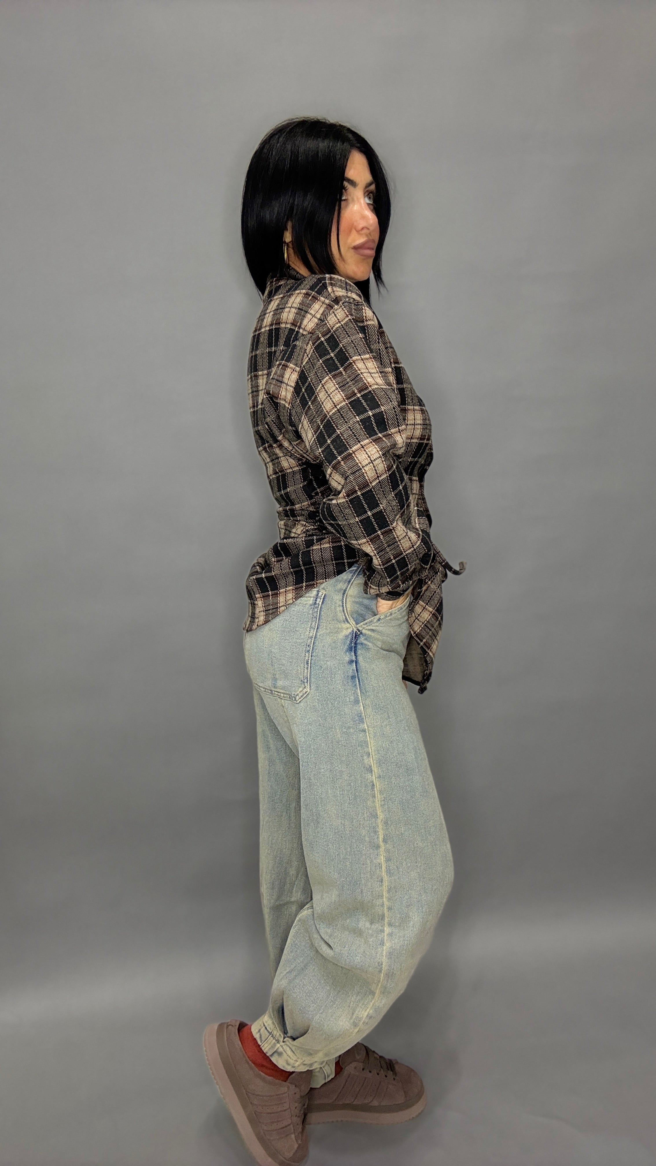 CAMICIA LACE PLAID (A167-2)