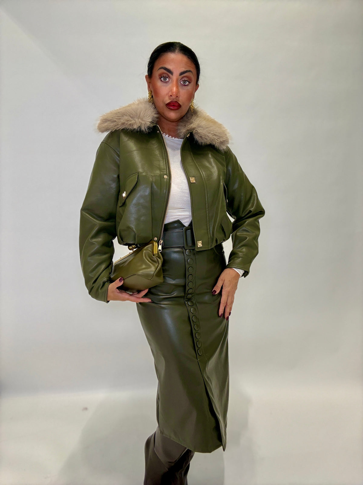 BOMBER CROPPED GREEN (Yd6617verde)