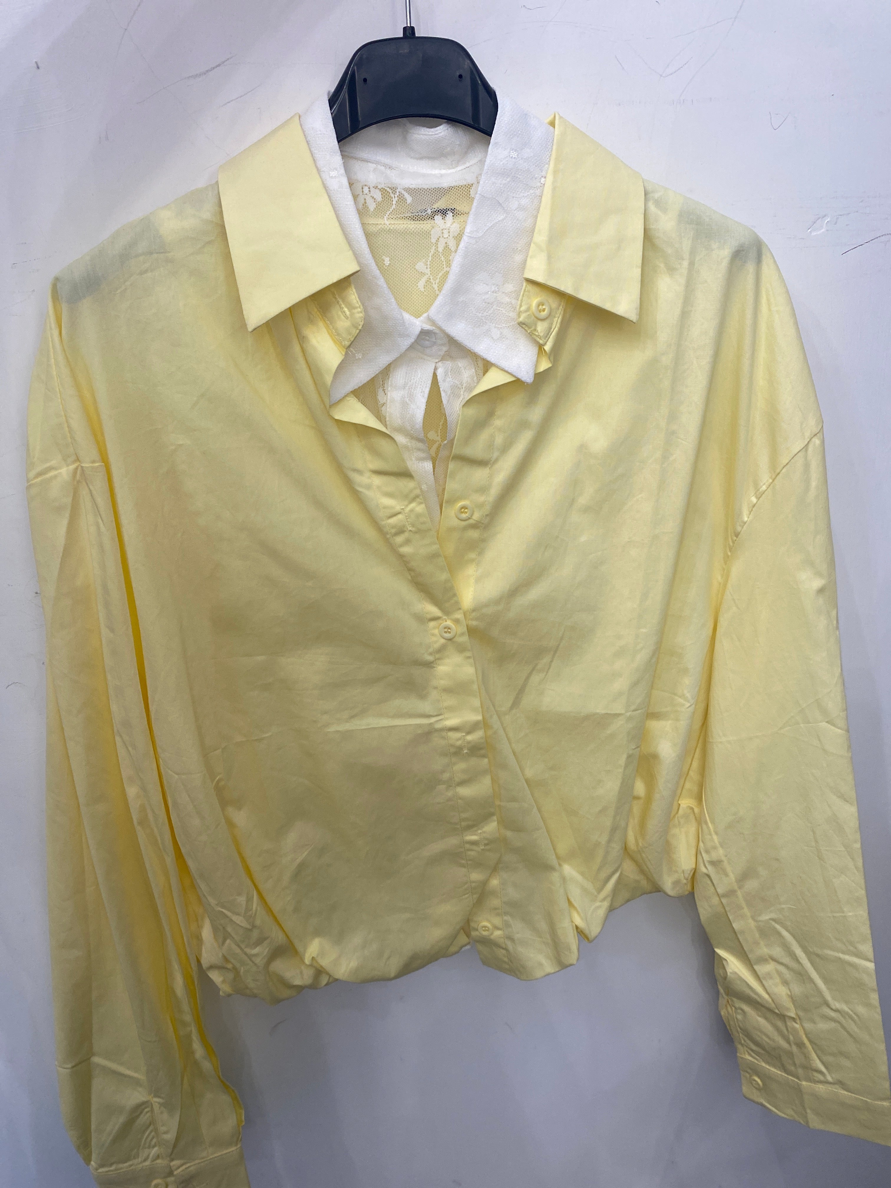CAMICIA PIZZO FLOWER(H8107)