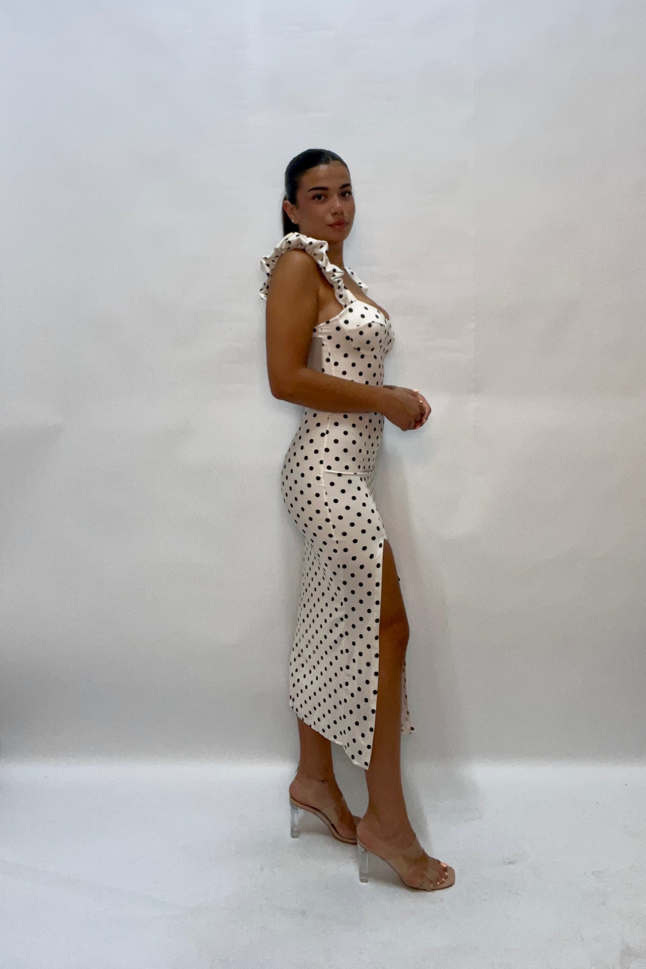 DRESS WHITE POIS (23745)
