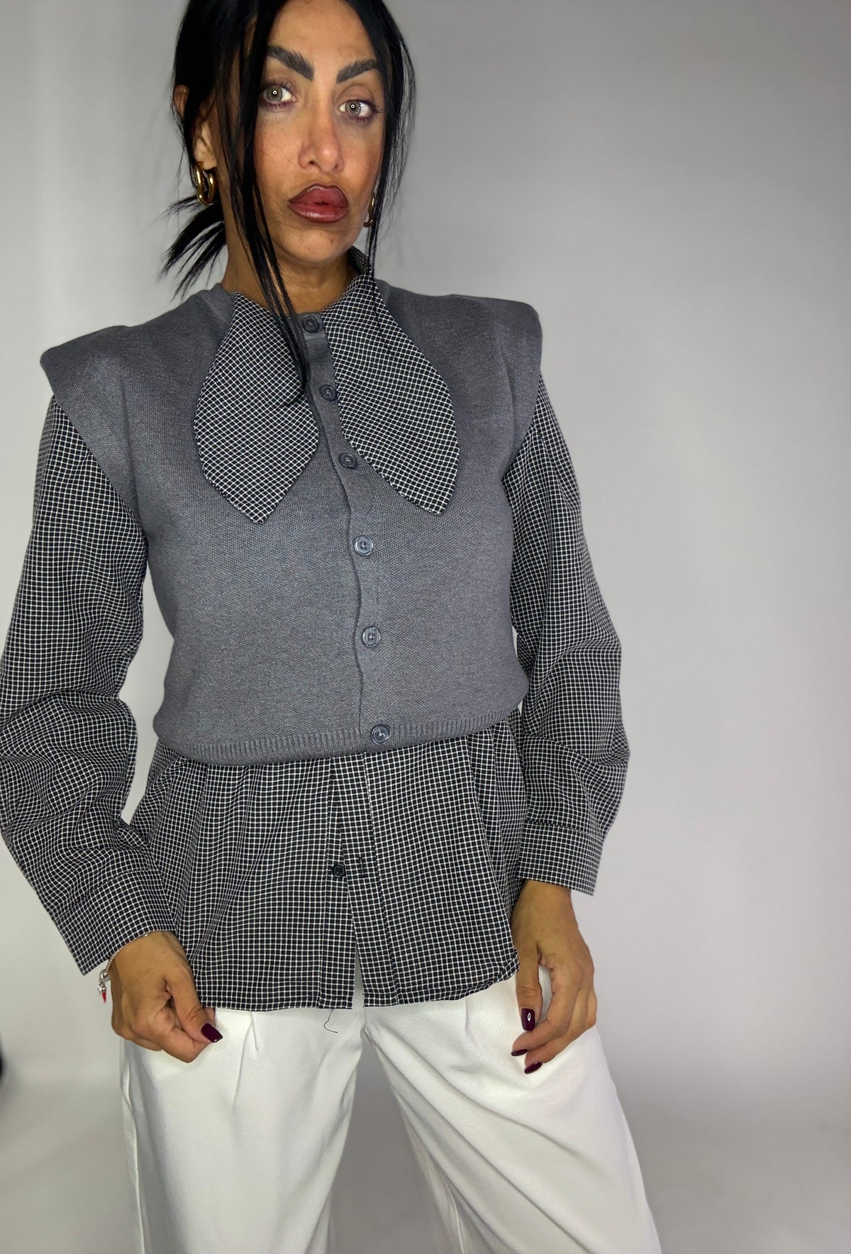 CARDIGAN CON SPALLINE  (hg70133)