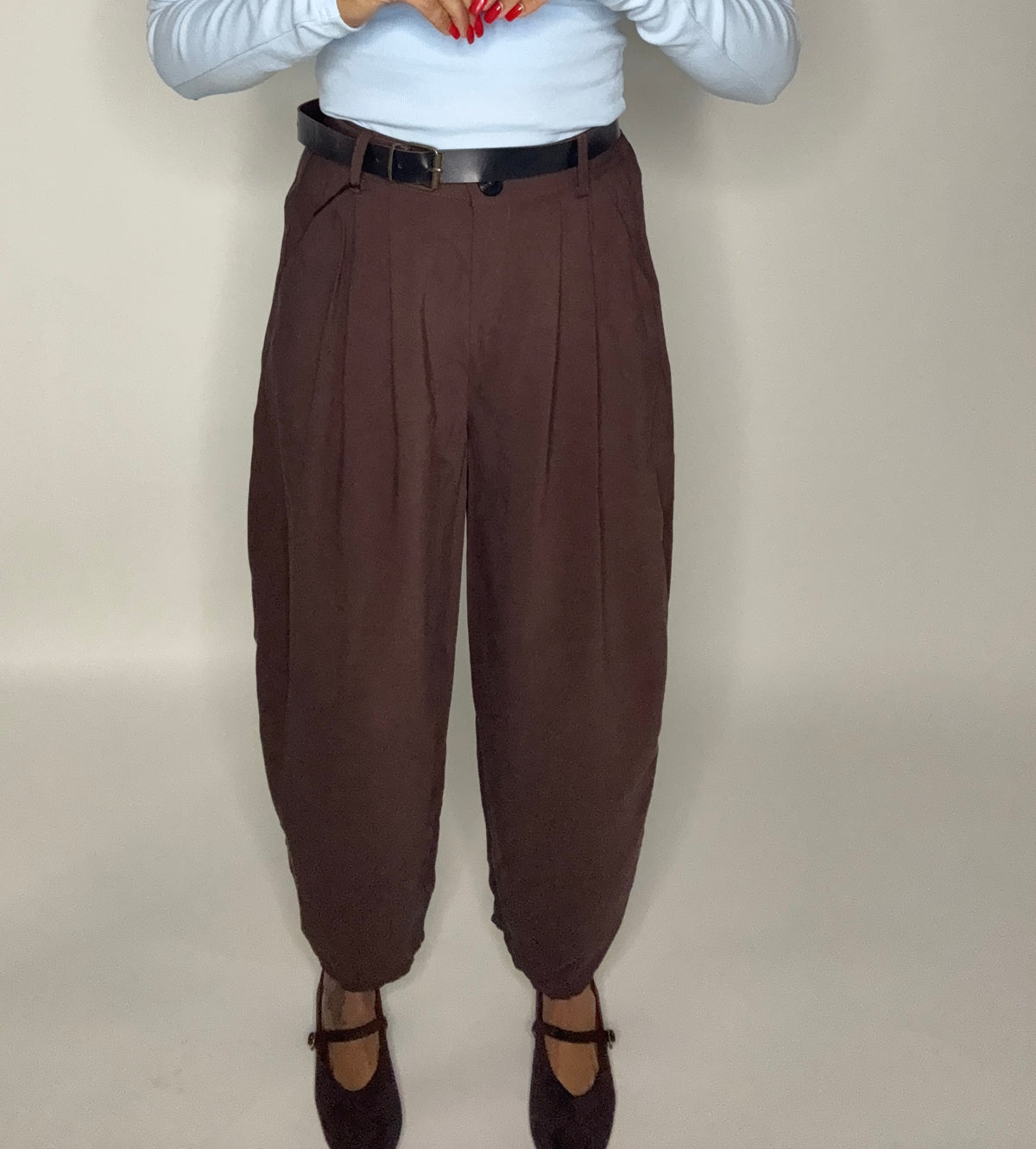 PANTALONE SHAPE BY DOREMI (M28770marrone)