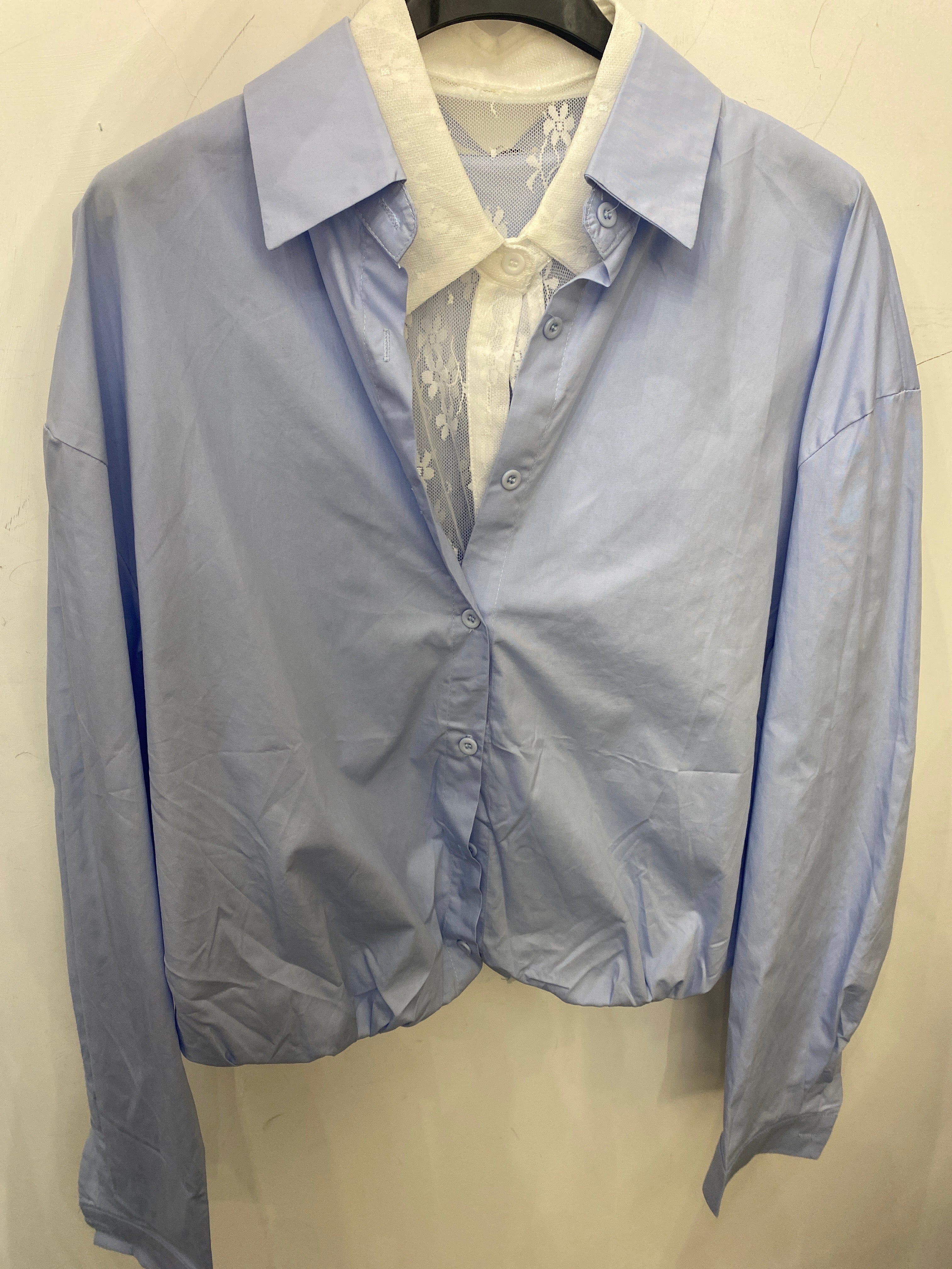 CAMICIA PIZZO FLOWER(H8107)