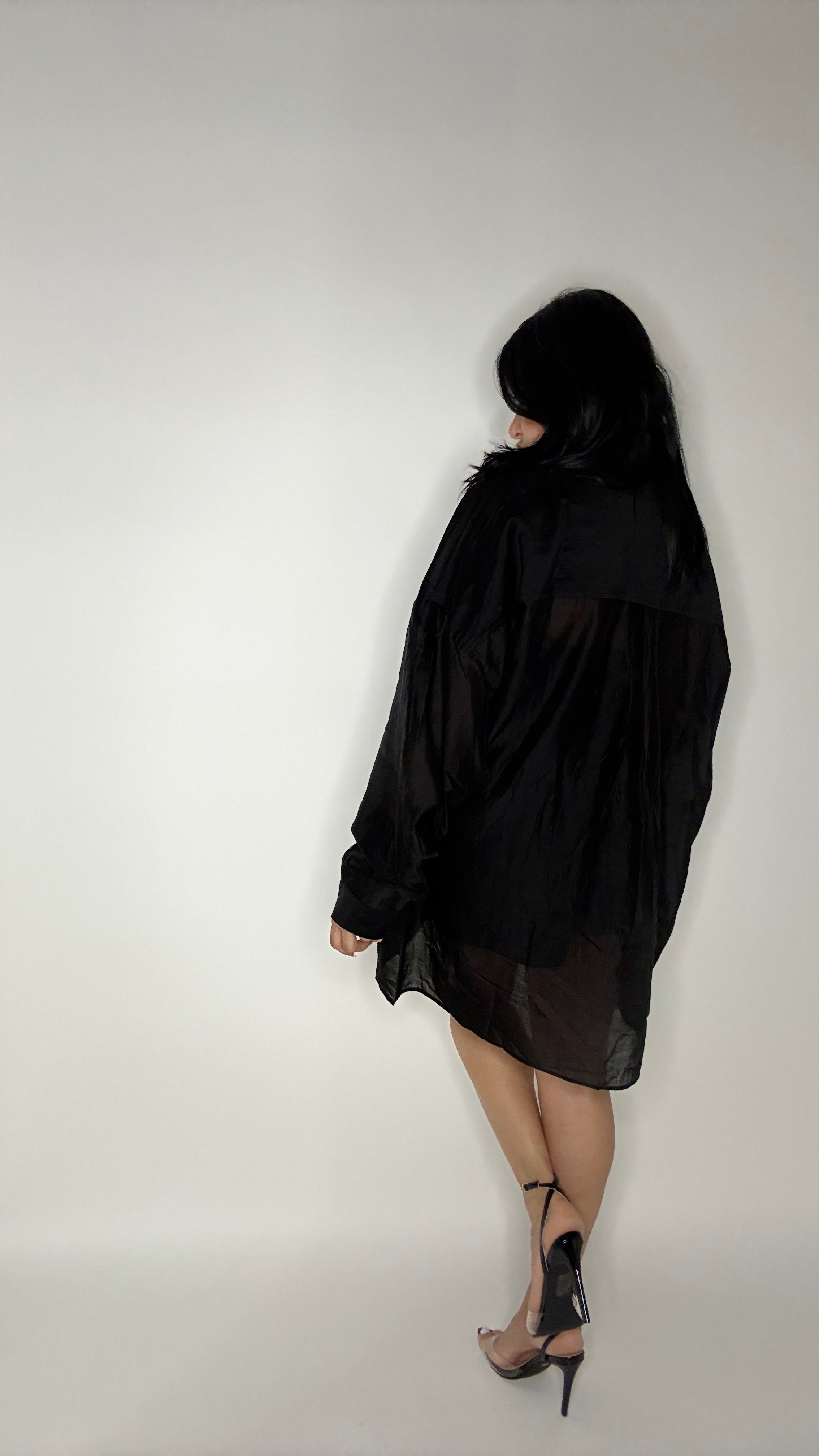 CAMICIONE VELO BLACK (Y-001)