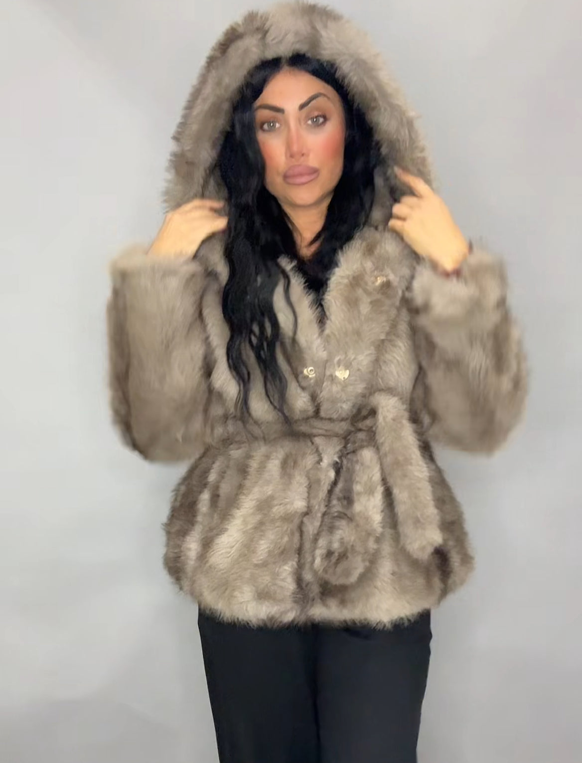 PELLICCIA TAUPE(Ss22031)