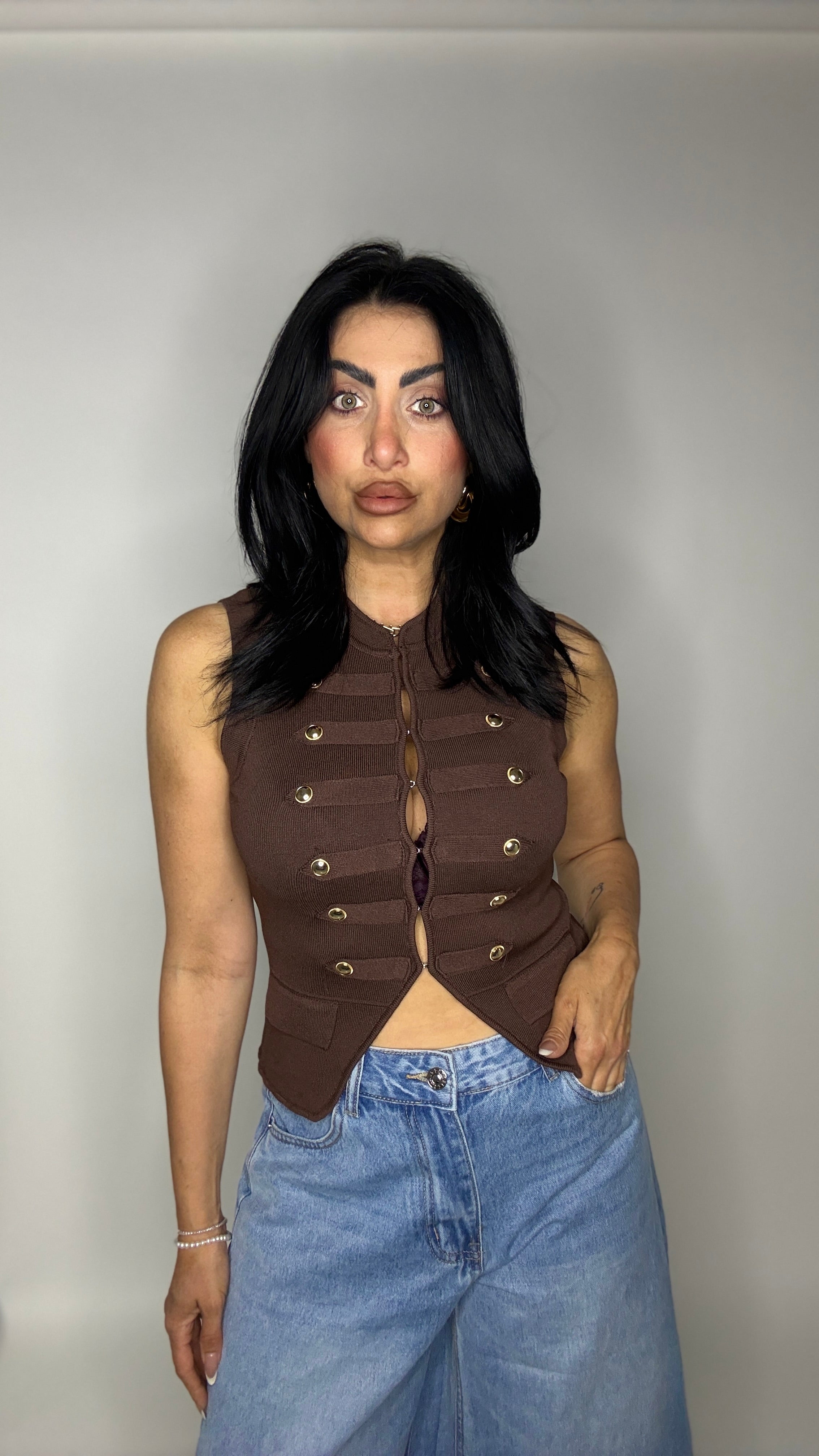 TOP NAPOLEONE(JL-090022marrone)