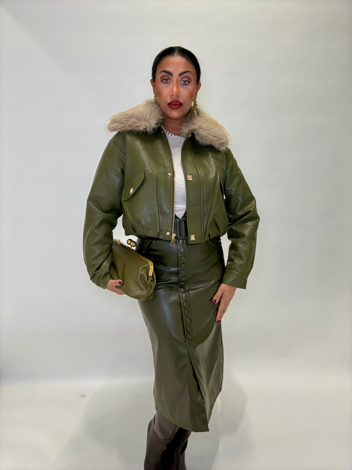 BOMBER CROPPED GREEN (Yd6617verde)