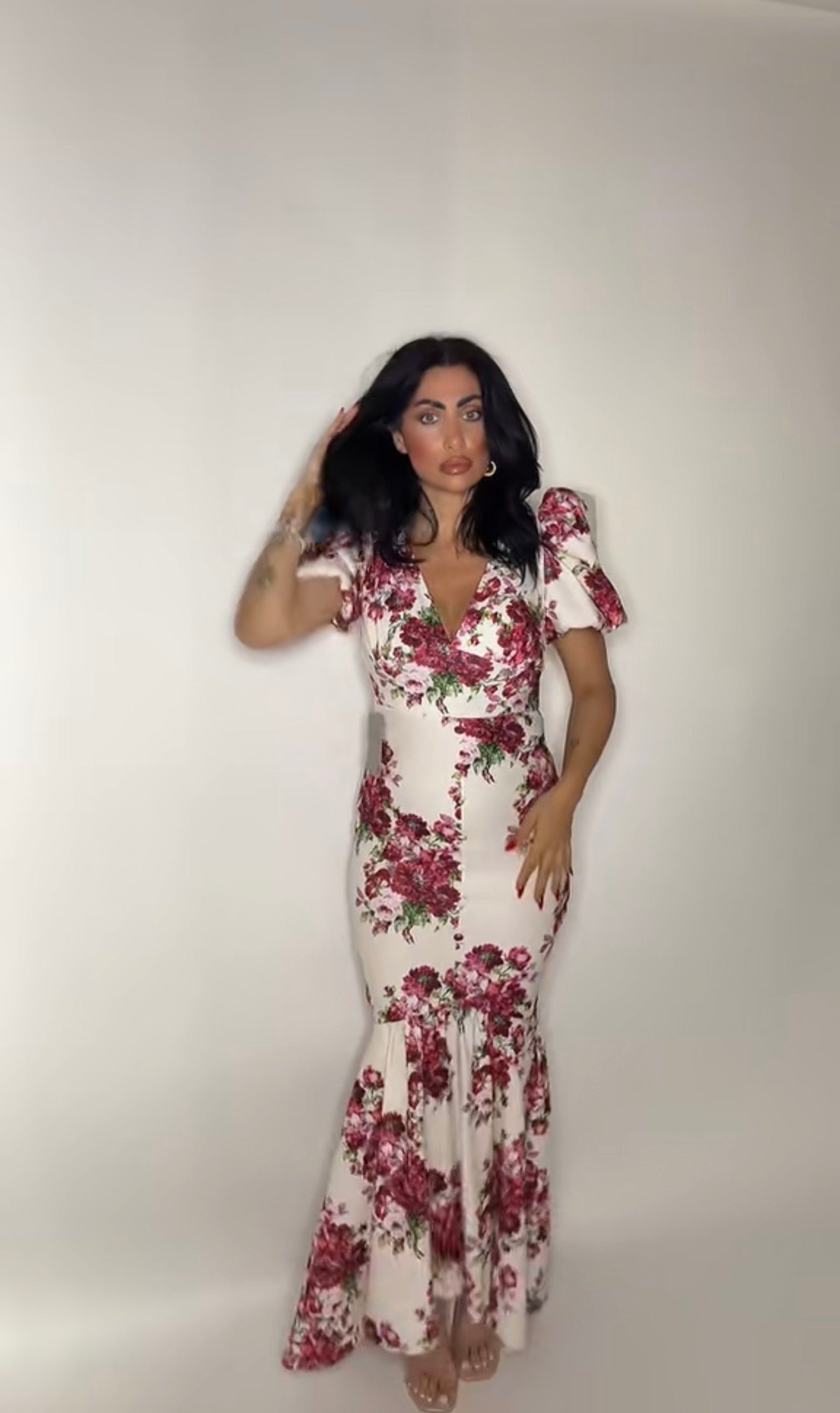 DRESS RED FLOWER (27937)