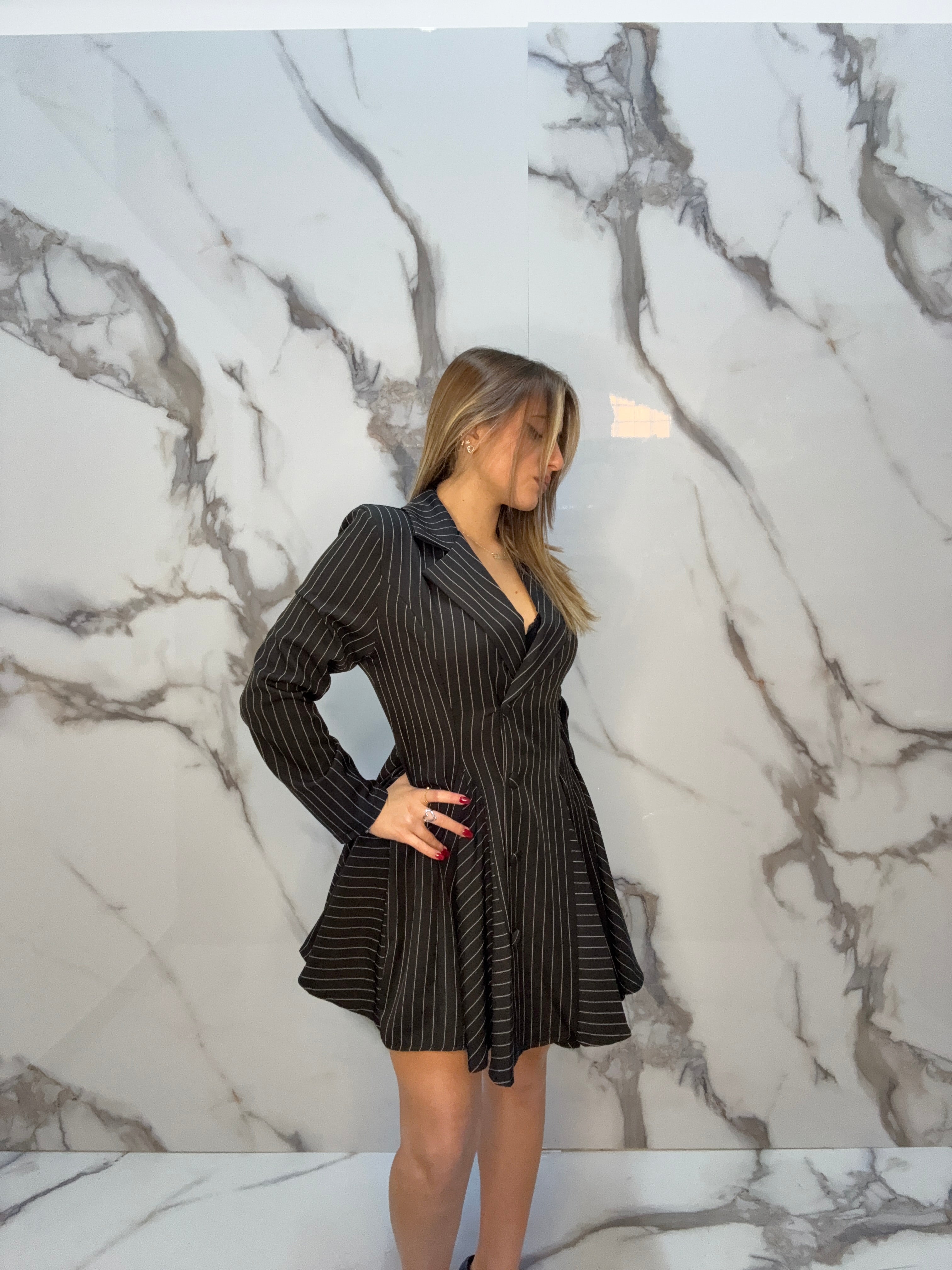 DRESS GESSATO(39388)