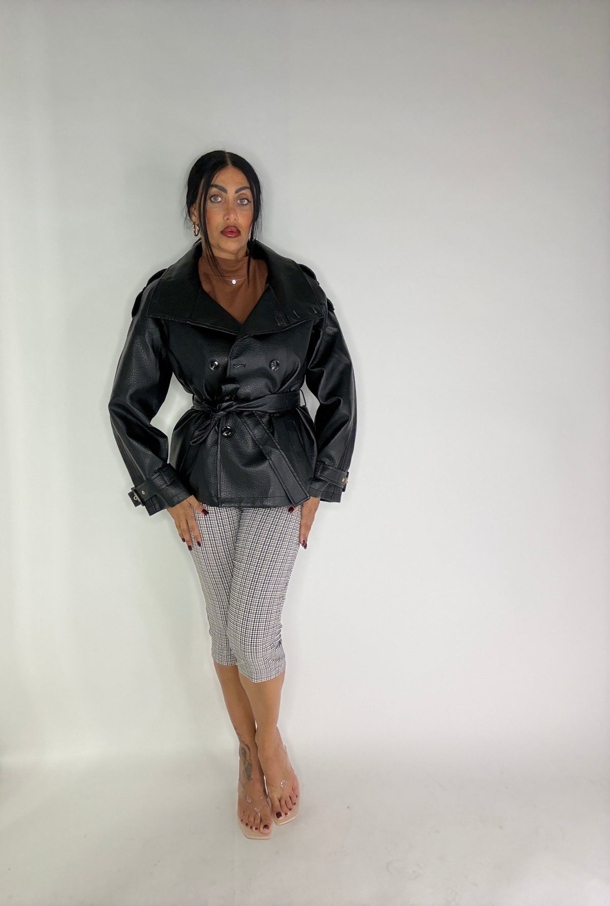TRENCH ECO PELLE BLACK (9950)