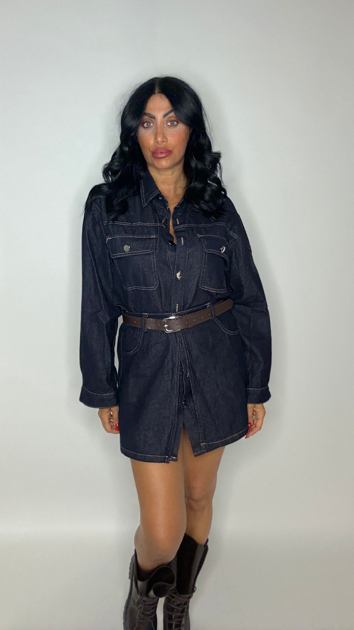 DRESS RAW BLUE SHIFT (2783)