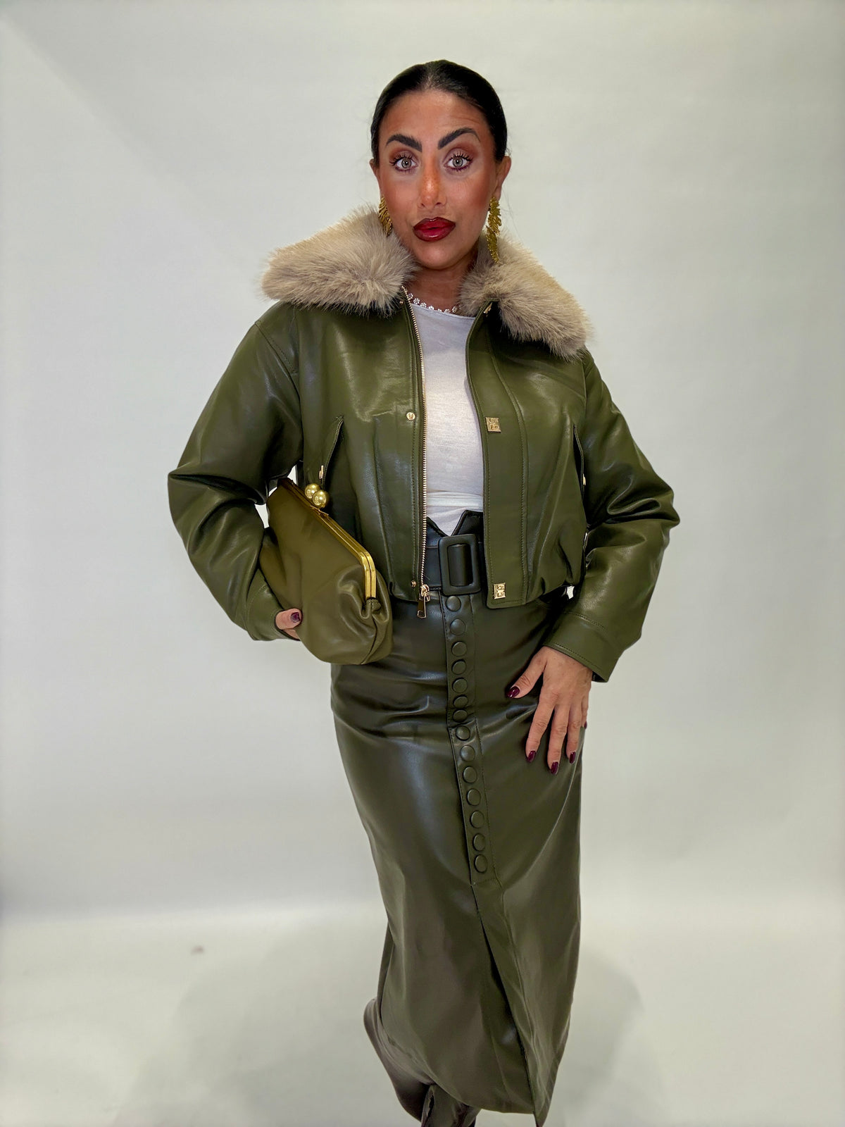 BOMBER CROPPED GREEN (Yd6617verde)