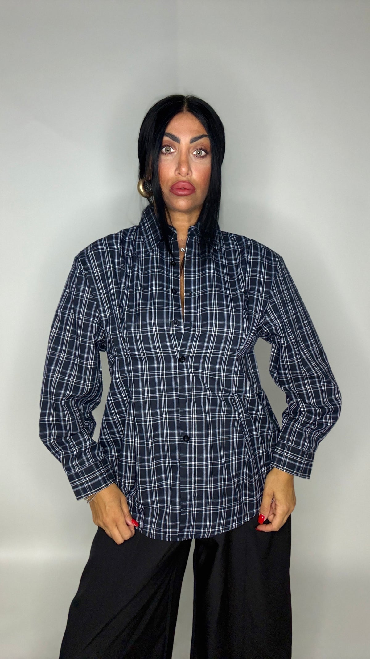 CAMICIA FOLK (Jh8968-3nero)
