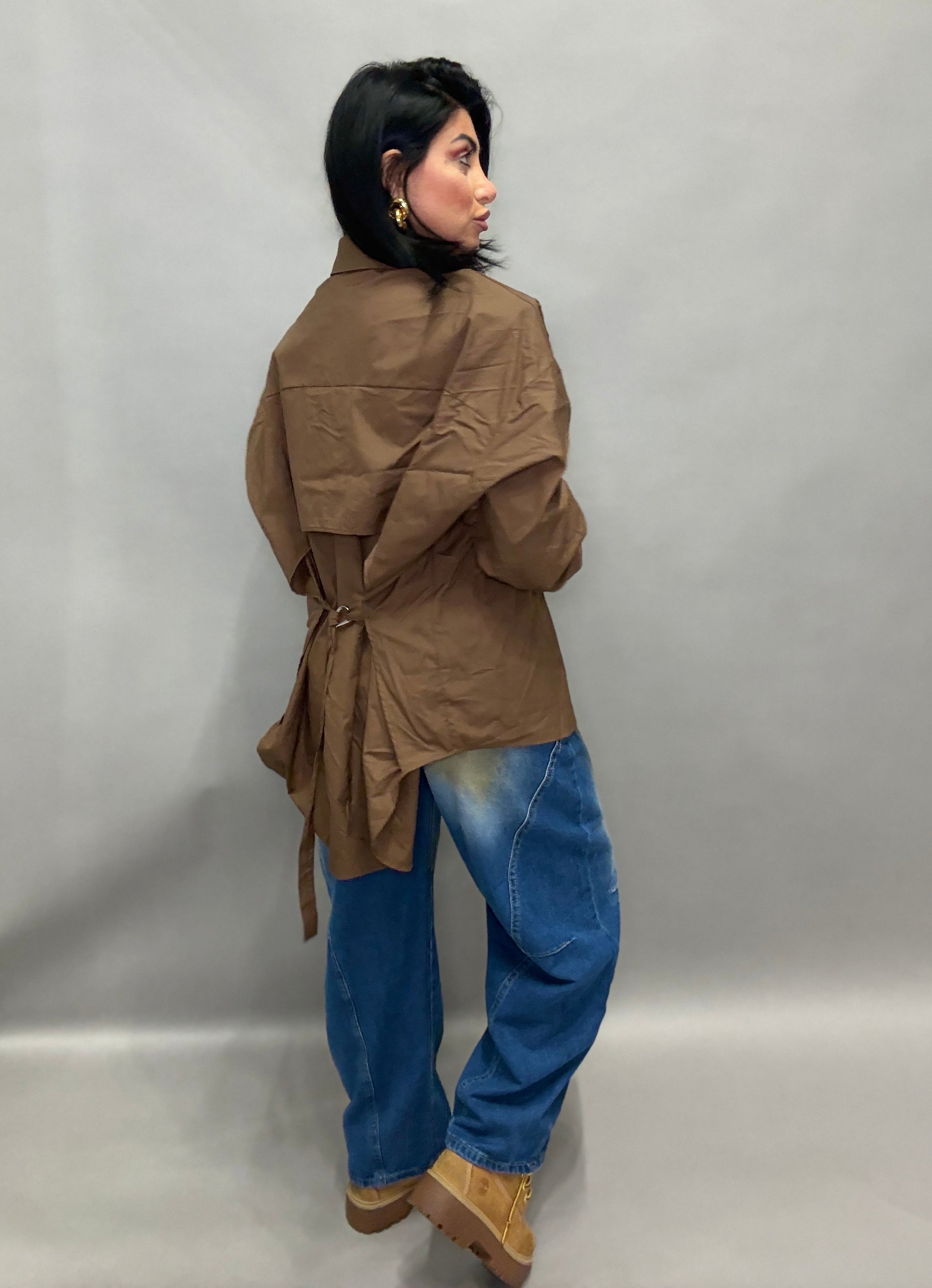 CAMICIA METROPOLIS BROWN (MF2721)