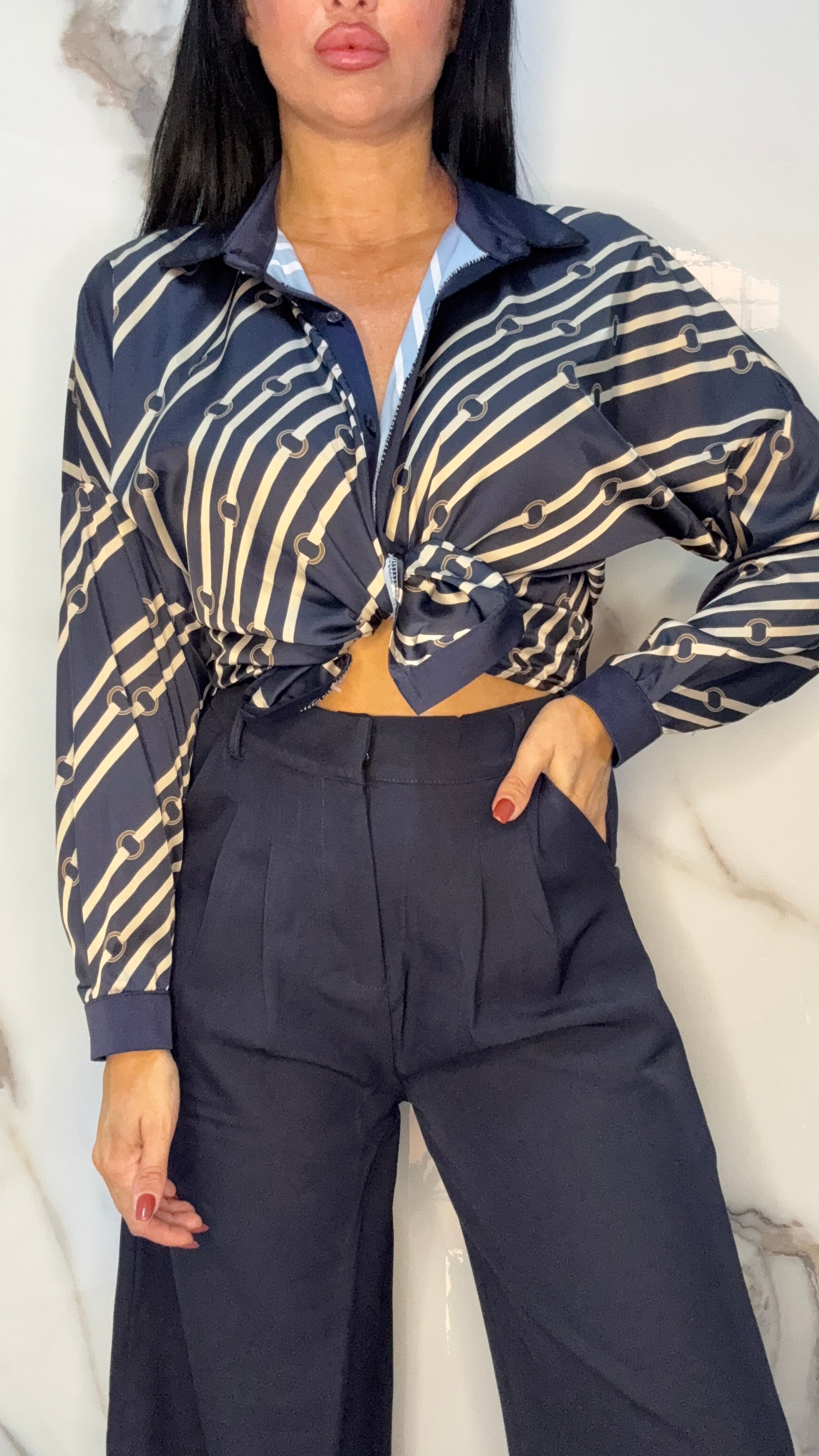 CAMICIA TWILL(IN632335blu)