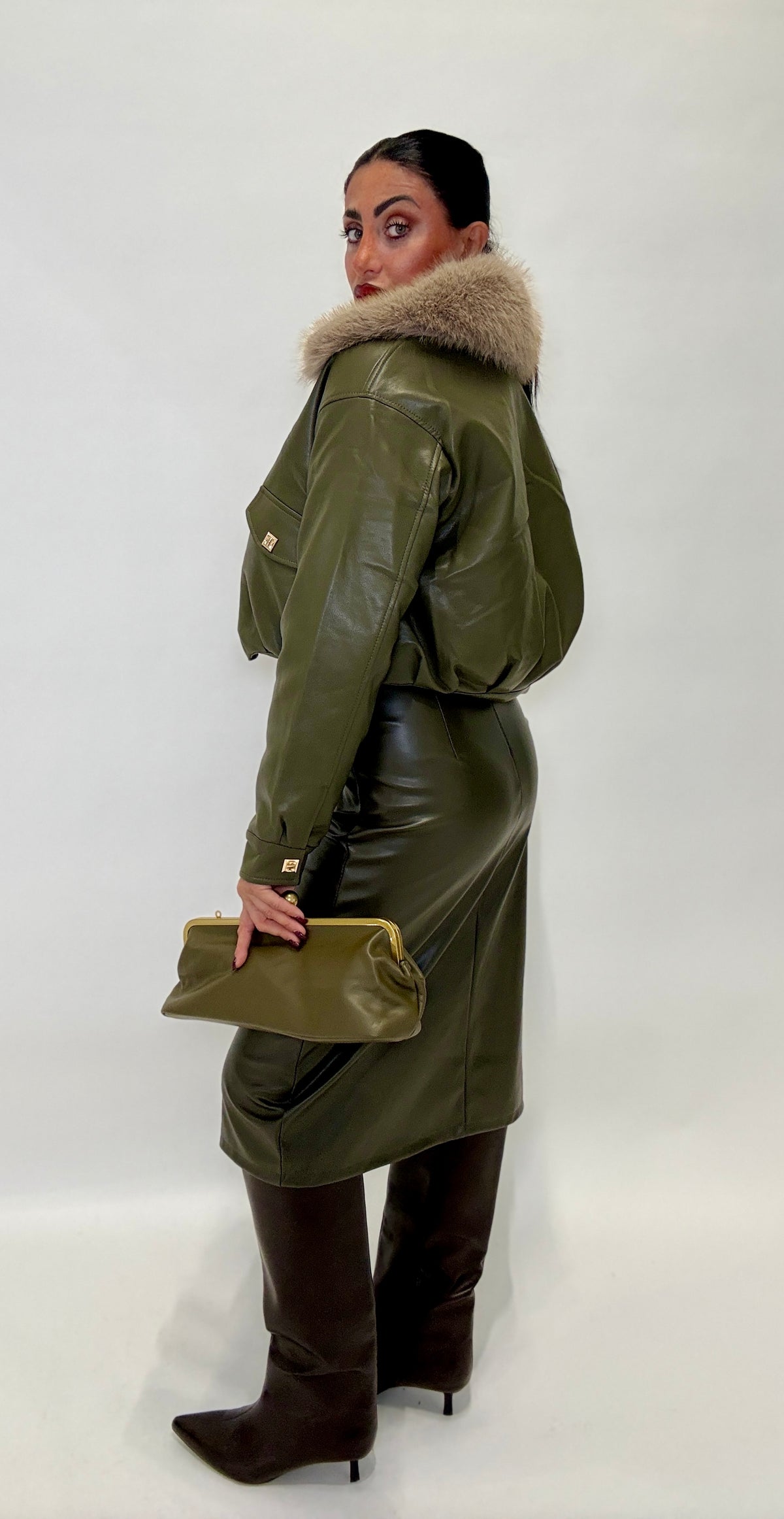 BOMBER CROPPED GREEN (Yd6617verde)