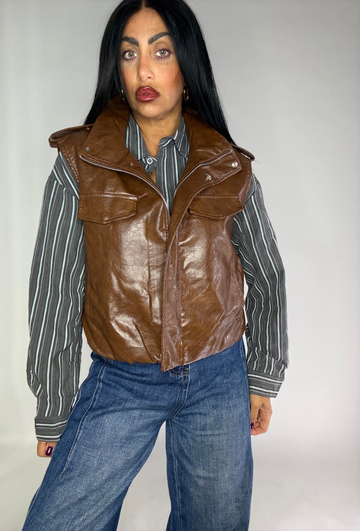 GILET SADDLE (Ay1004marrone )
