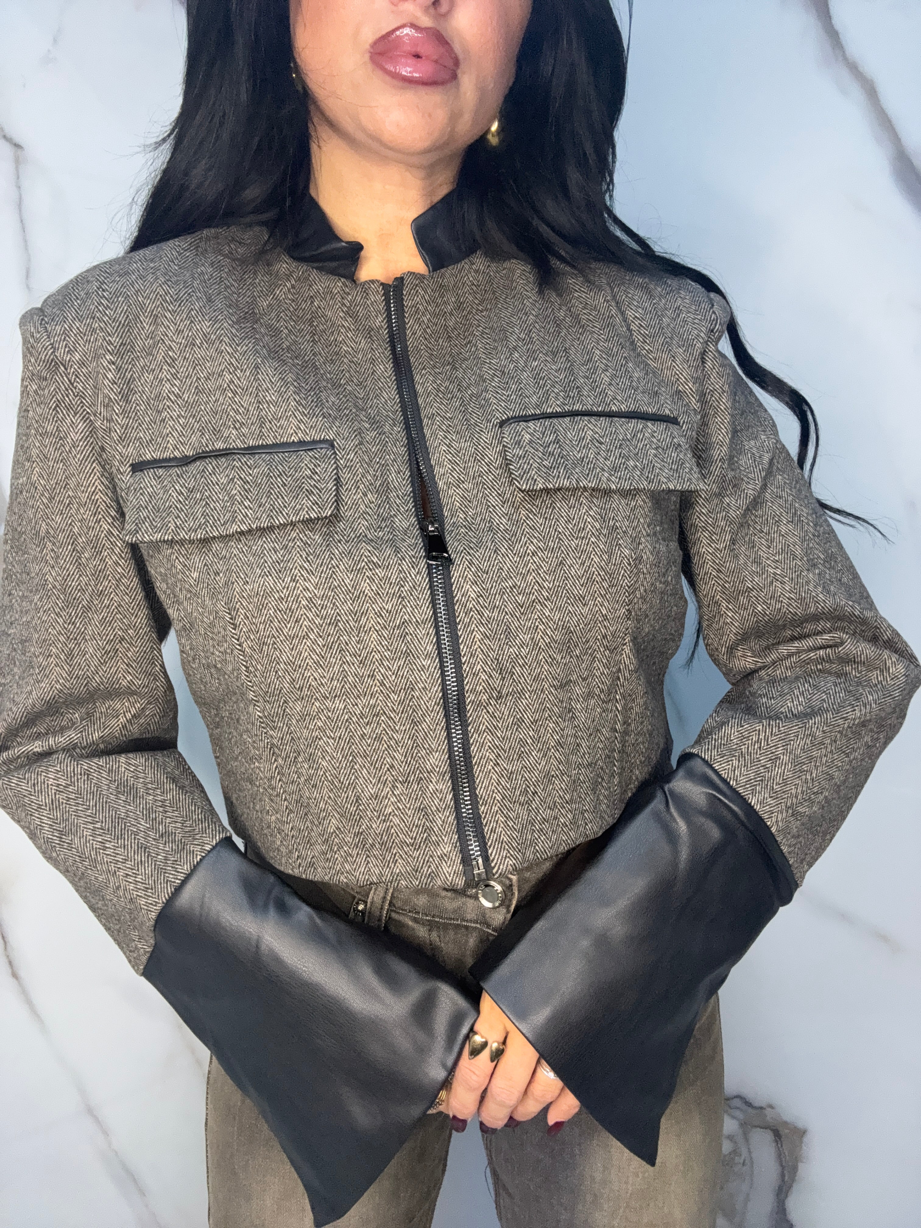 GIACCA CROP VERA (B9630)