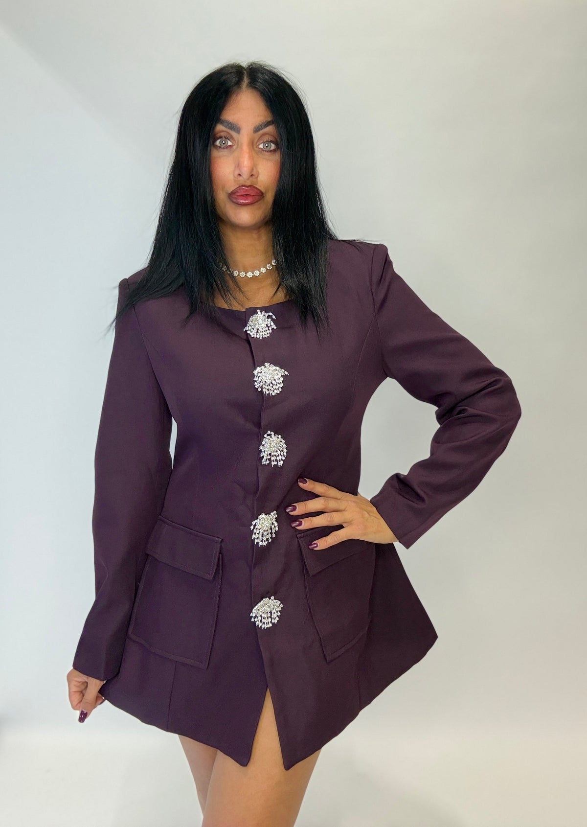 DRESS ZAIRA (V11705borgogna)