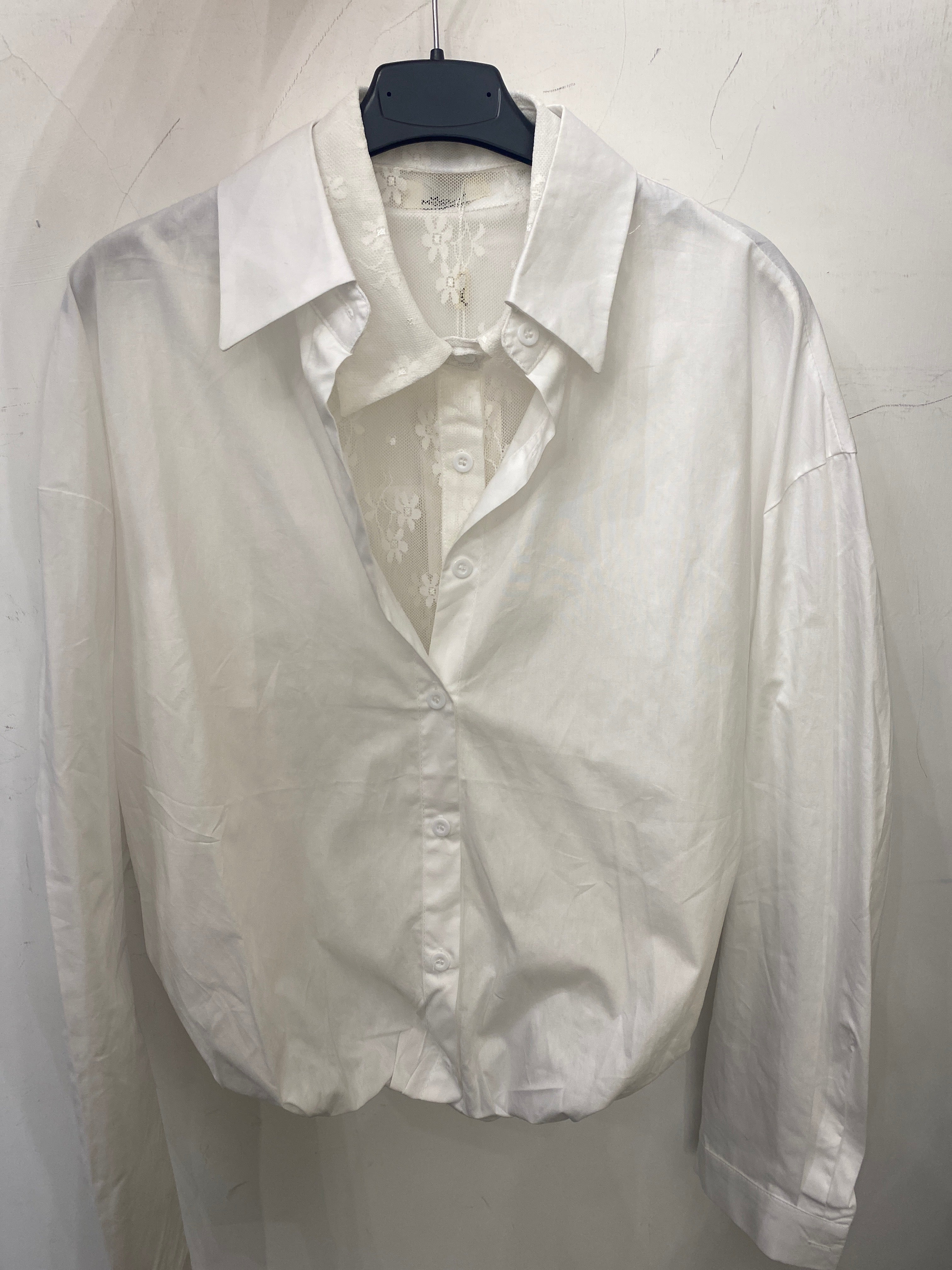 CAMICIA PIZZO FLOWER(H8107)