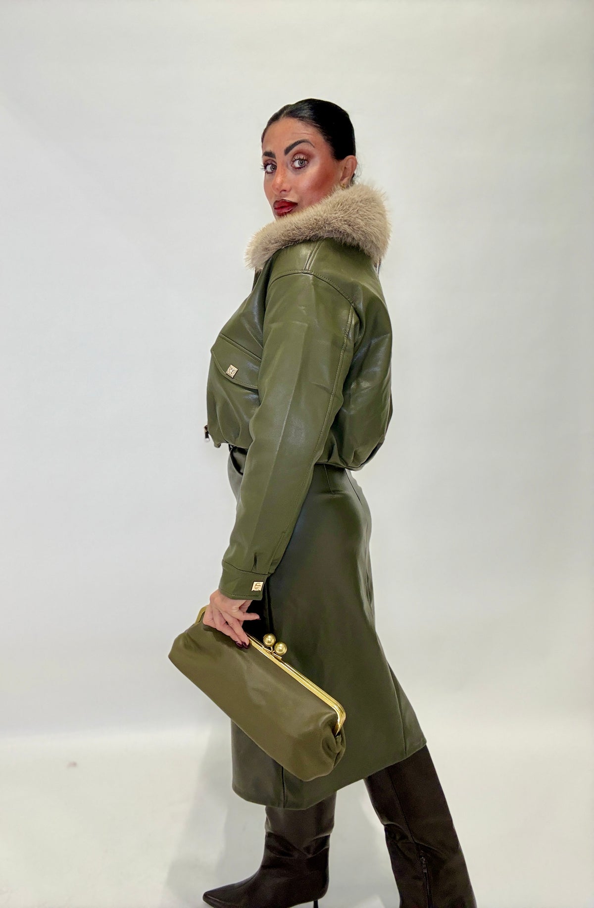 BOMBER CROPPED GREEN (Yd6617verde)