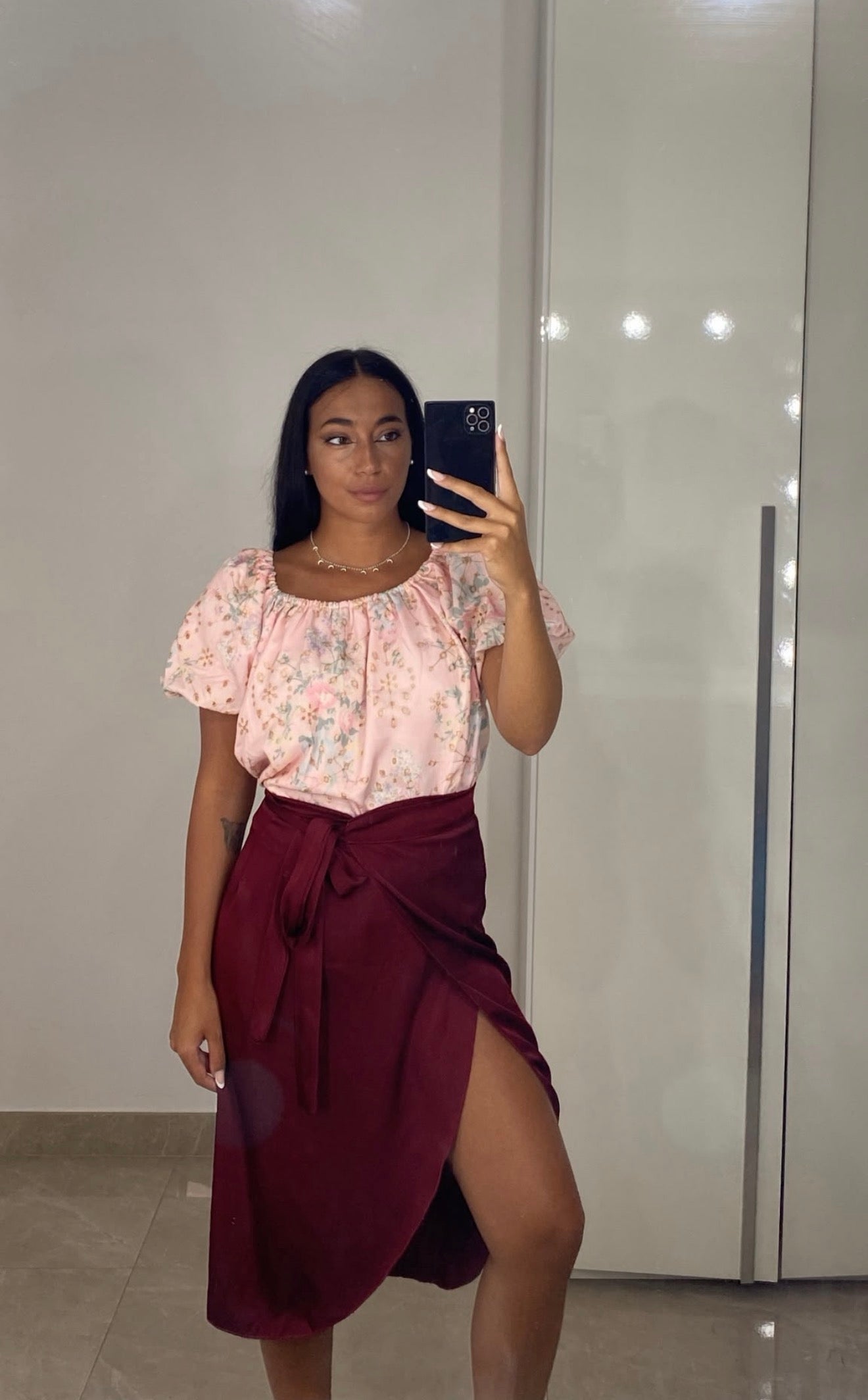 GONNA PAREO SATIN BORDEAUX (5108)