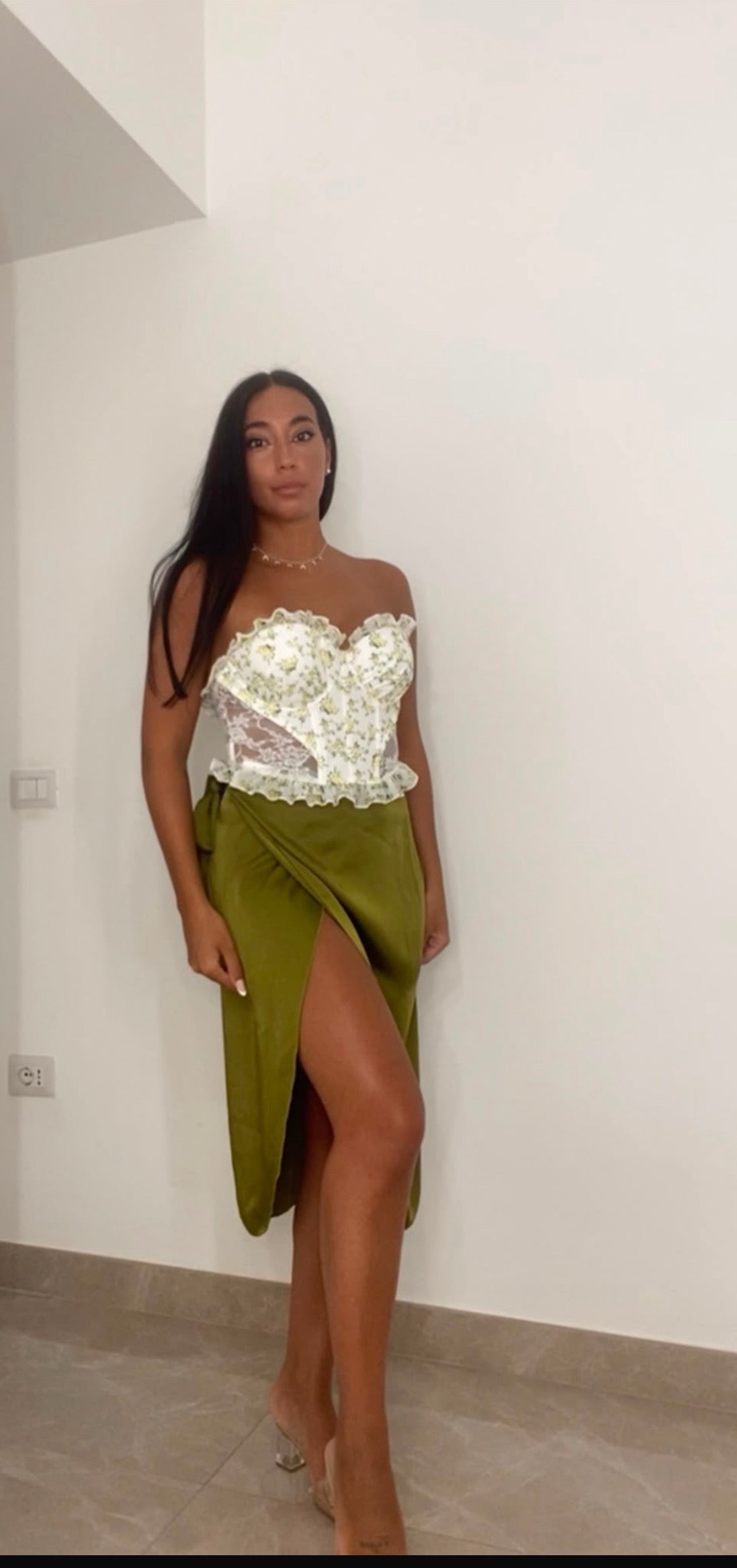 GONNA PORTAFOGLIO SATIN verde (5108)